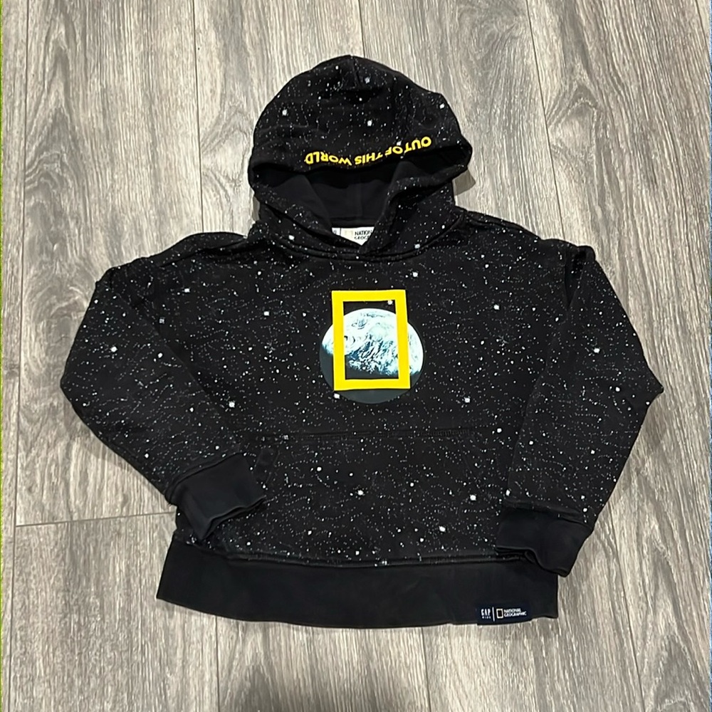 Gap Kids National Geographic hooded moon sweatshirt S 6 - 7